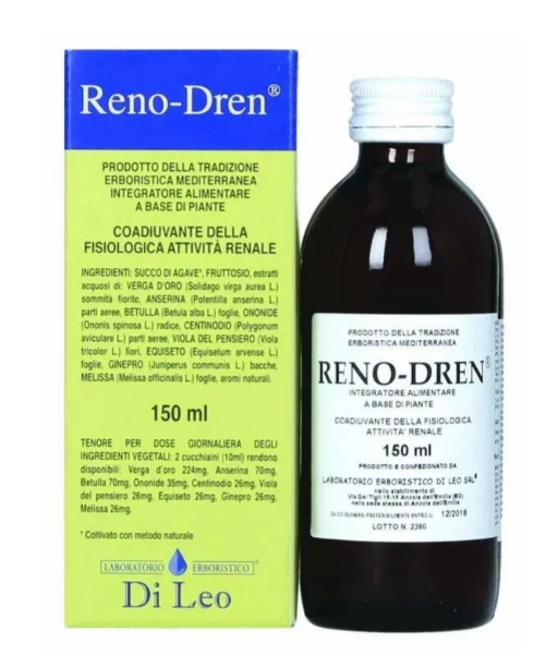 Reno-Dren, integratore drenante, flacone da 150 ml